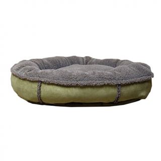 Carolina Pet Company Faux Suede and Tipped Berber Round Comfy Cup Pet Bed   Lar
