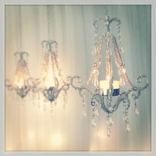 crystal chandelier tea light holder lantern by made with love designs ltd