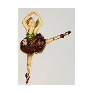 Katherine's Collection Sugar Plum Fairy Ballerina Christmas Ornament Green/Mauve   Decorative Hanging Ornaments