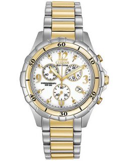 Citizen Womens Chronograph Eco Drive Two Tone Stainless Steel Bracelet Watch 40mm FB1354 57A   A Exclusive   Watches   Jewelry & Watches