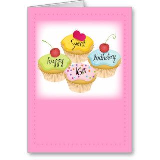 Happy Sweet 16th Birthday, Pink Card for Girl