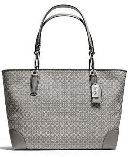 COACH MADISON EAST/WEST TOTE IN NEEDLEPOINT OP ART FABRIC   COACH   Handbags & Accessories
