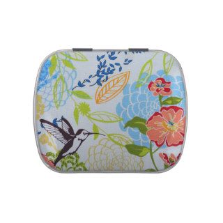 Vintage bird and flower candy tin