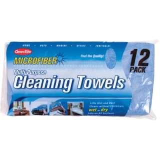 Detailer's Choice Microfiber Cleaning Towels — 12-Pk.  Towels   Rags