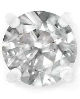 Mens Stainless Steel Single Stud Diamond Earring (1/4 ct. t.w.)   Earrings   Jewelry & Watches