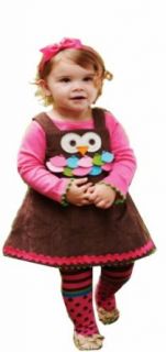 Brown Corduroy Girls Jumper Dress Mud Pie Baby Girls 2 Piece Owl Jumper 12 18 months Clothing