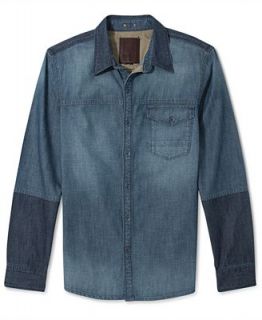 GUESS Jeans Shirt, Denim Contrast Detail Shirt   Casual Button Down Shirts   Men