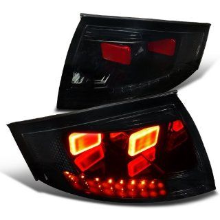 Audi TT Glossy Black New LED Smoke Rear Tail Brake Lights Pair Automotive
