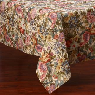 Corona Decor Wildflower Floral Design 50x90 inch Italian Heavy Weight Tablecloth Table Linens