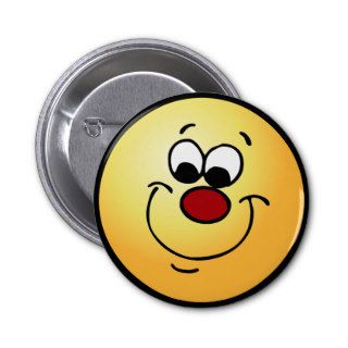 Sneaky Smiley Face Grumpey Pinback Buttons