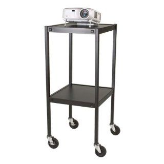42" High UL Listed Audio Visual Cart Electrical Two Outlets  Projector Cart 