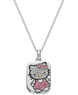 Hello Kitty Sterling Silver Necklace, Enamel Kitty Face Love Pendant   Necklaces   Jewelry & Watches
