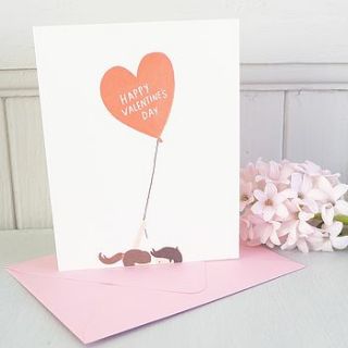 happy valentines day 'kiss' card by lilac coast