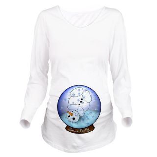  Frosty Snow Globe Long Sleeve Maternity T Shirt