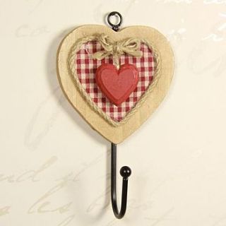 nordic heart single hook by lisa angel homeware and gifts