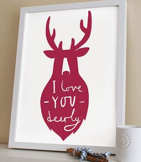 love you deer print by old english company