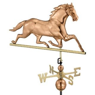 Good Directions Horse Weathervane   Polished Copper