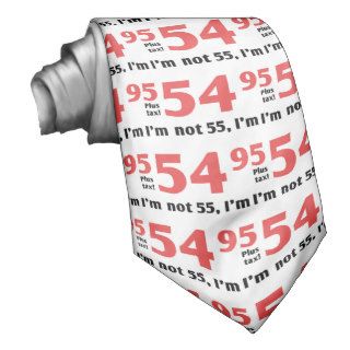 Fun 55th Birthday Plus Tax Necktie