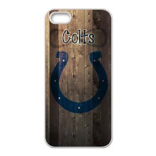 Custom Indianapolis Colts Team Logo Wood Background Design 3D Printed Carrying Case for iPhone 5 USASherry 00346 Cell Phones & Accessories