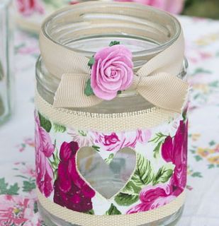 claret rose recycled jam jar light by abigail bryans designs