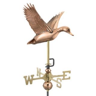Good Directions Flying Duck Garden Weathervane   Polished Copper w/Garden Pole