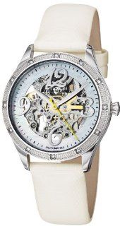 Stuhrling Original Women's 196SW3.121P3 Vogue Melody Automatic Skeleton Swarovski Crystal Mother Of Pearl White Watch Watches