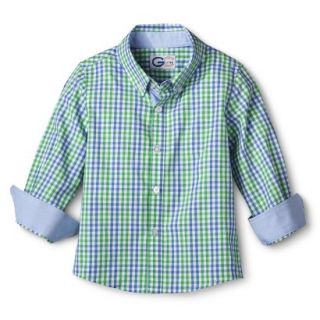 G Cutee Toddler Boys Long Sleeve Gingham Check Buttondown   Sprout 6