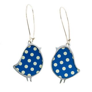 polka dot bird drop earrings by very beryl