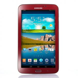 Samsung 7” Galaxy Tab 3 Garnet Red Edition with Folio Case, 8GB microSD C
