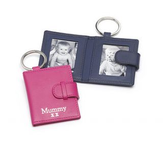 personalised double photo frame keyring by noble macmillan