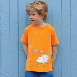 organic helicopter print short sleeve t shirt by ava and luc