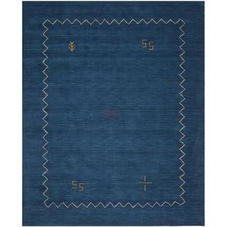 Safavieh Handmade Himalayan Gabeh Blue Wool Rug (8'9 x 12') Safavieh 7x9   10x14 Rugs