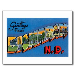Greetings Bismarck, North Dakota Postcards