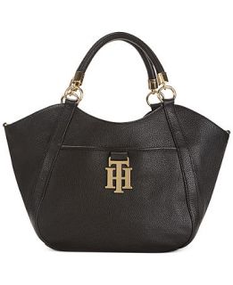 Tommy Hilfiger TH Monogrammed Leather Shopper   Handbags & Accessories