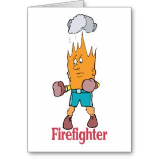 Firefighter ~ Fire Fighter Word Play Greeting Cards
