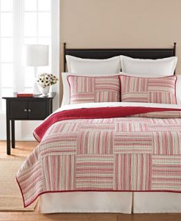 CLOSEOUT Martha Stewart Collection Boxed Stripes Full/Queen Quilt   Quilts & Bedspreads   Bed & Bath