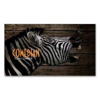 The Comedian   Zebra Portrait Business Card