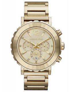 Michael Kors Womens Chronograph Lille Gold Tone Stainless Steel Bracelet Watch 45mm MK5789   Watches   Jewelry & Watches