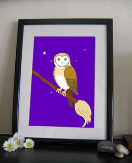twit twoo limited edition owl print by vickysworld
