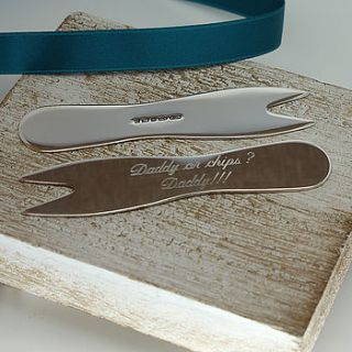 personalised chip fork for the wallet by david louis design