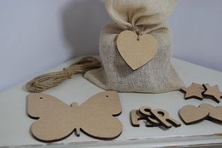 personalised wooden butterfly bunting by craft heaven