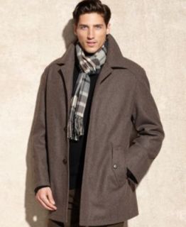 Calvin Klein Coat, Wool Blend Walking Coat with Bib   Coats & Jackets   Men
