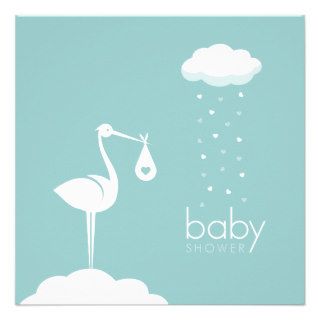 Stork Boy Delivery Baby Shower invitation