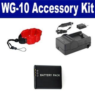 Pentax WG 10 Digital Camera Accessory Kit includes SDDLi92 Battery, SDM 192 Charger, ZE FS10 R Underwater Accessories  Camera & Photo