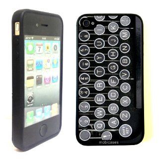 Typewriter Keys   Protective Designer BLACK Case   Fits Apple iPhone 4 / 4S / 4G Cell Phones & Accessories