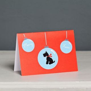 scottish terrier christmas card by forever foxed