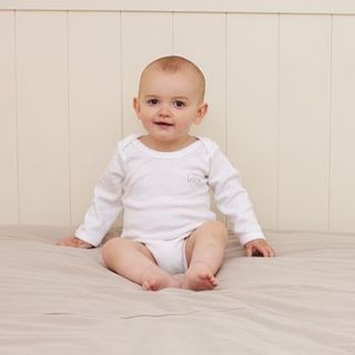 organic baby long sleeve bodysuit by molly & monty