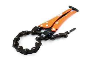 Grip On 186 12 12 Inch Chain Pipe Cutter Locking Pliers, Heavy Duty, Red Epoxy Coated   Copper Tubing Cutter  