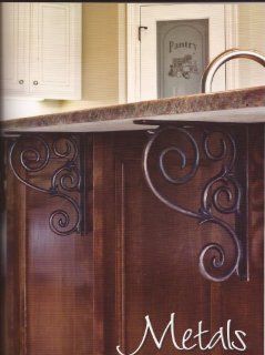 One Pair  Brushed Copper  Metal (Iron) Scrolled Bar Brackets 1 1/2" X 10" X 13 1/2"   Millwork Corbels  