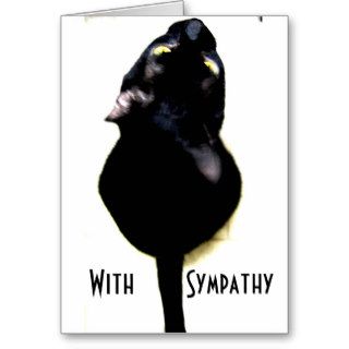 Sympathy On The Loss Of Your Pet (black Cat) Cards